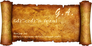 Góczán Antal névjegykártya